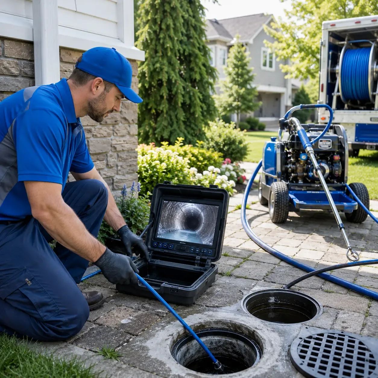 Outdoor drain cleaning professionals serving La Ward, TX